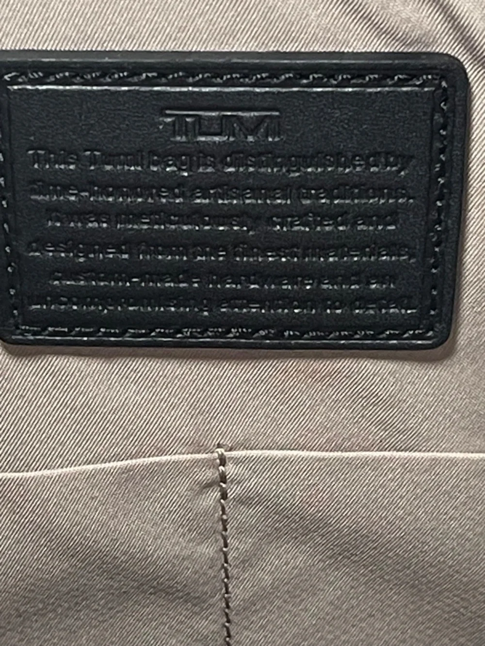 TUMI Larkin Erin Ballistic Nylon Leather Trim Briefcase Laptop Bag Gold Hardware
